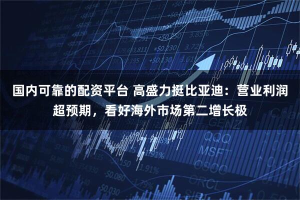 国内可靠的配资平台 高盛力挺比亚迪：营业利润超预期，看好海外市场第二增长极